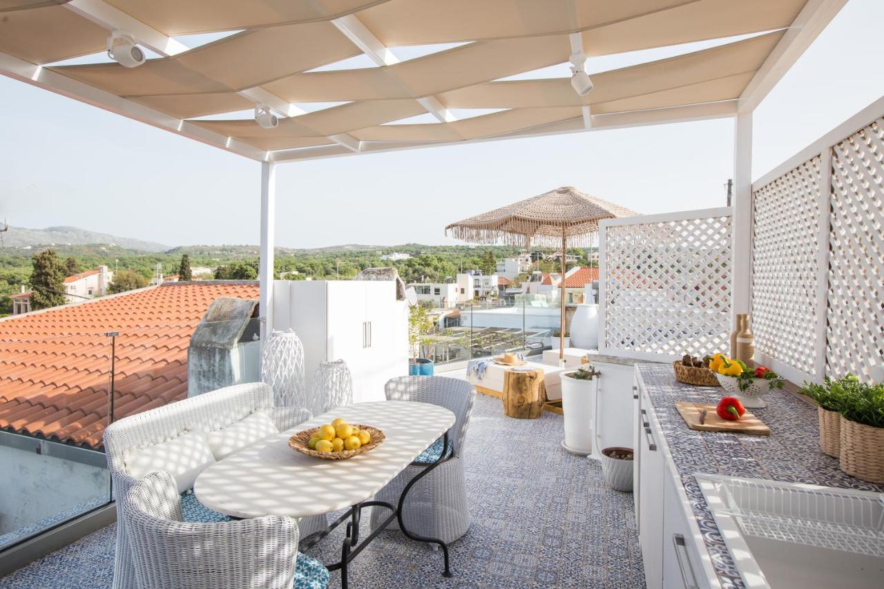 Stema Luxury Escape, Rooftop Jacuzzi & Panoramic Views Atsipopoulo Extérieur photo